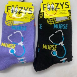 Foozys nurse socks 2 pair Womens